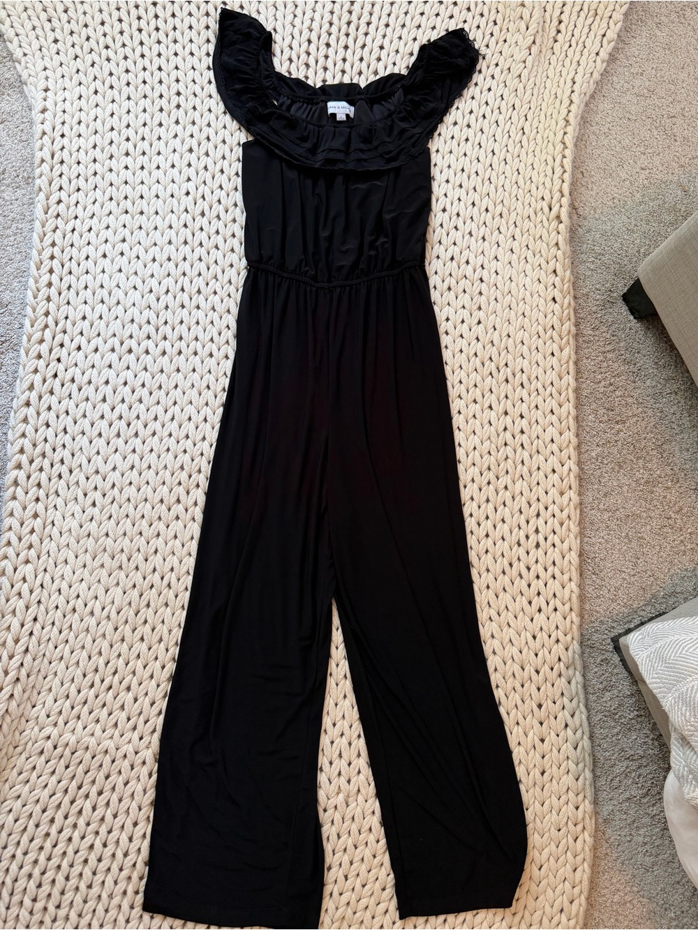 Emma & Michele black jumpsuit size large